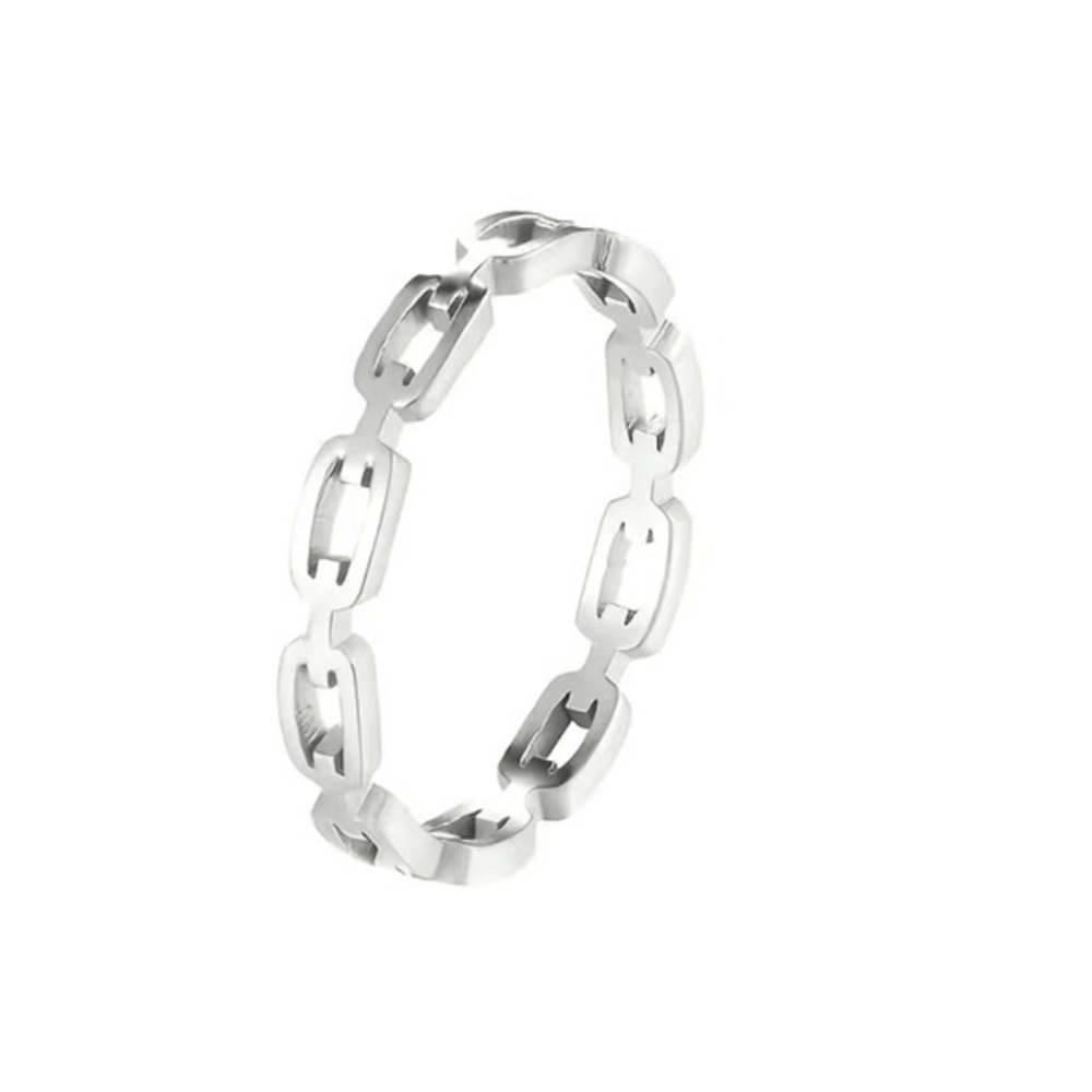 Silver Chain Link Ring - image 1